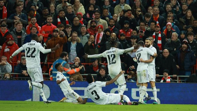 Pesta gol Real Madrid di Anfield saat bantai Liverpool di Liga Champions